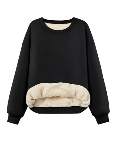 TRENDY QUEEN Fleece Sherpa Lined Sweatshirt