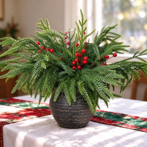 VEMANDER Christmas Norfolk Pine Branches