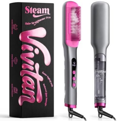 VIVITAN Steam Hair Straightener Brush