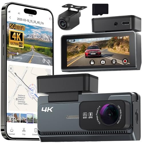 YONVIM 4K+2K Dash Cam Front and Rear